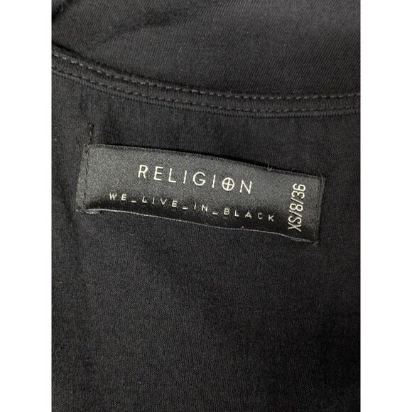 Religion We Live In Black Tunic Tank Top Women Size XS Distressed Gothic Grunge - Picture 8 of 12